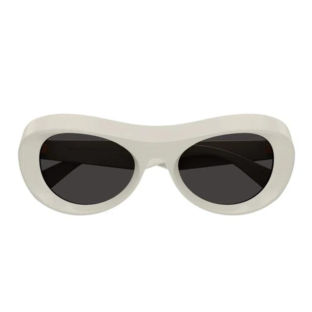 BOTTEGA VENETA Eyewear Oval Frame Sunglasses In White Product Image