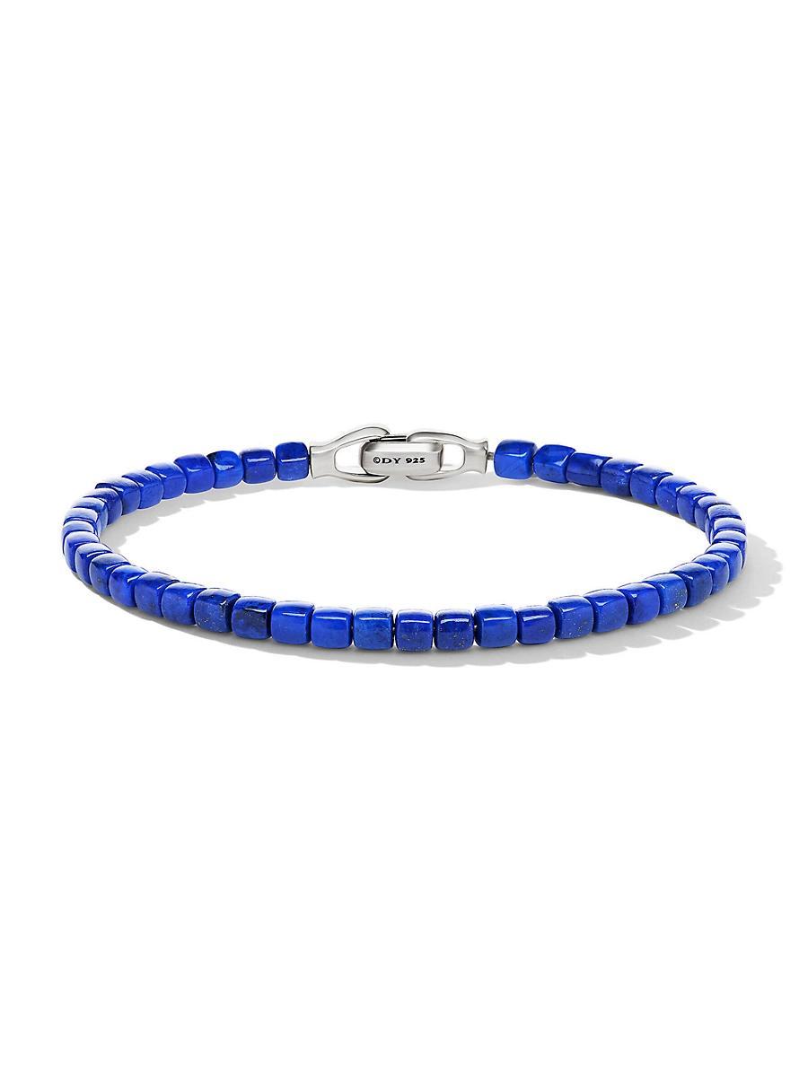 David Yurman Mens Spiritual Beads Cushion Bracelet with Lapis Lazuli Product Image