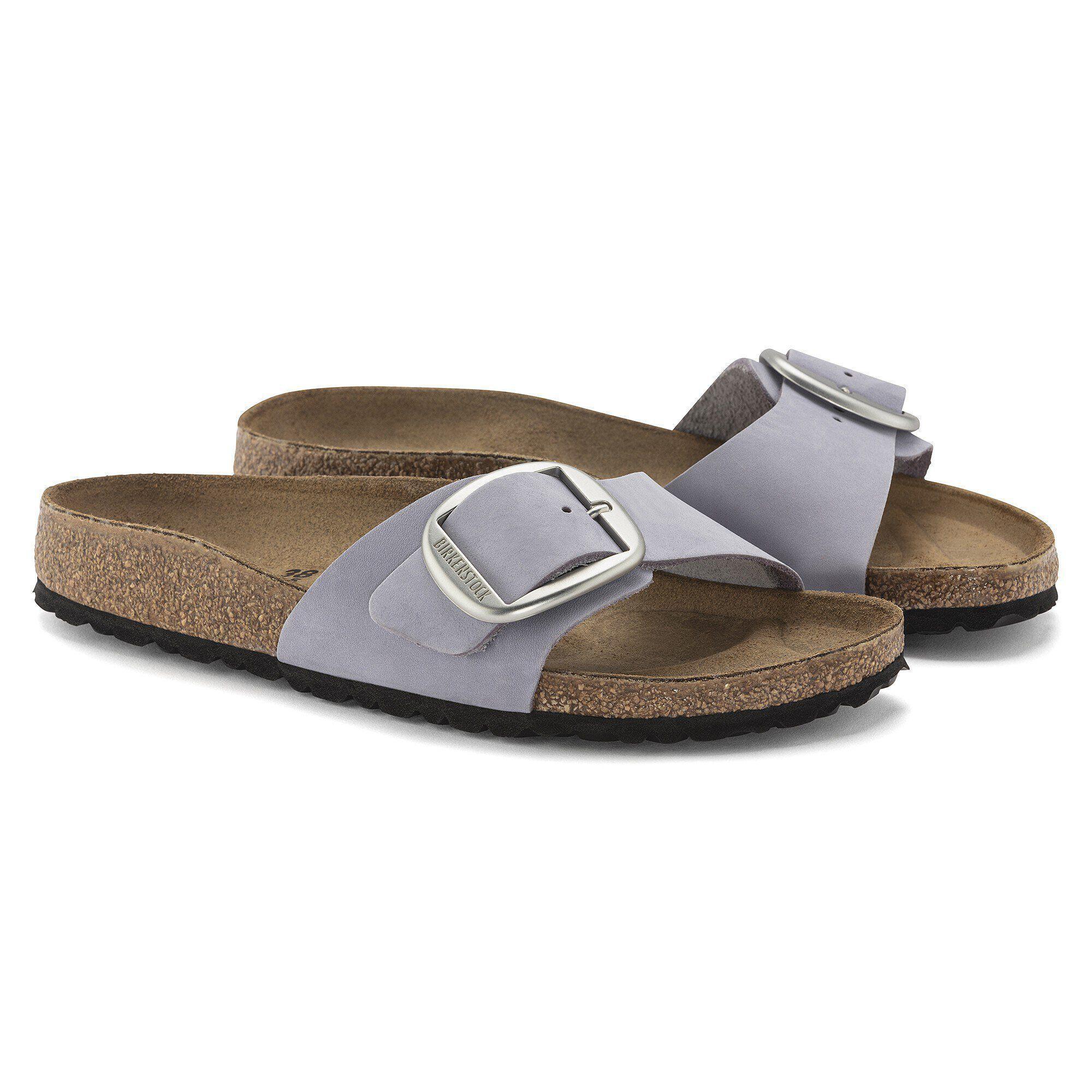 Madrid Big Buckle Nubuck Leather Ecru Product Image