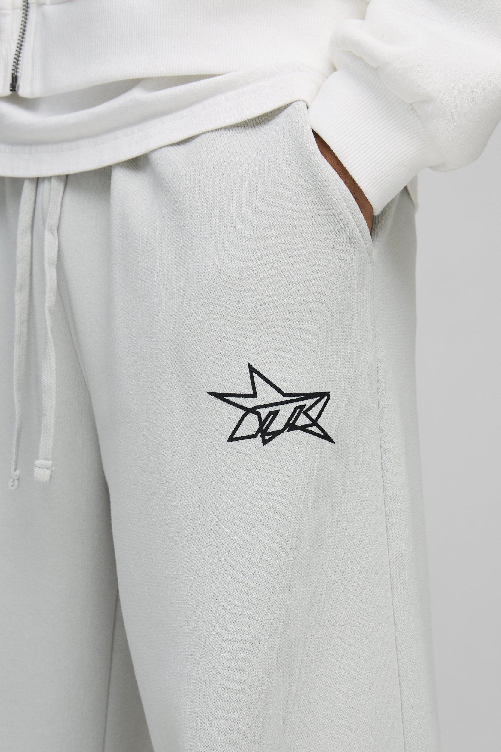 Wide Leg Star Printed Sweatpants | boohooMAN USA Product Image