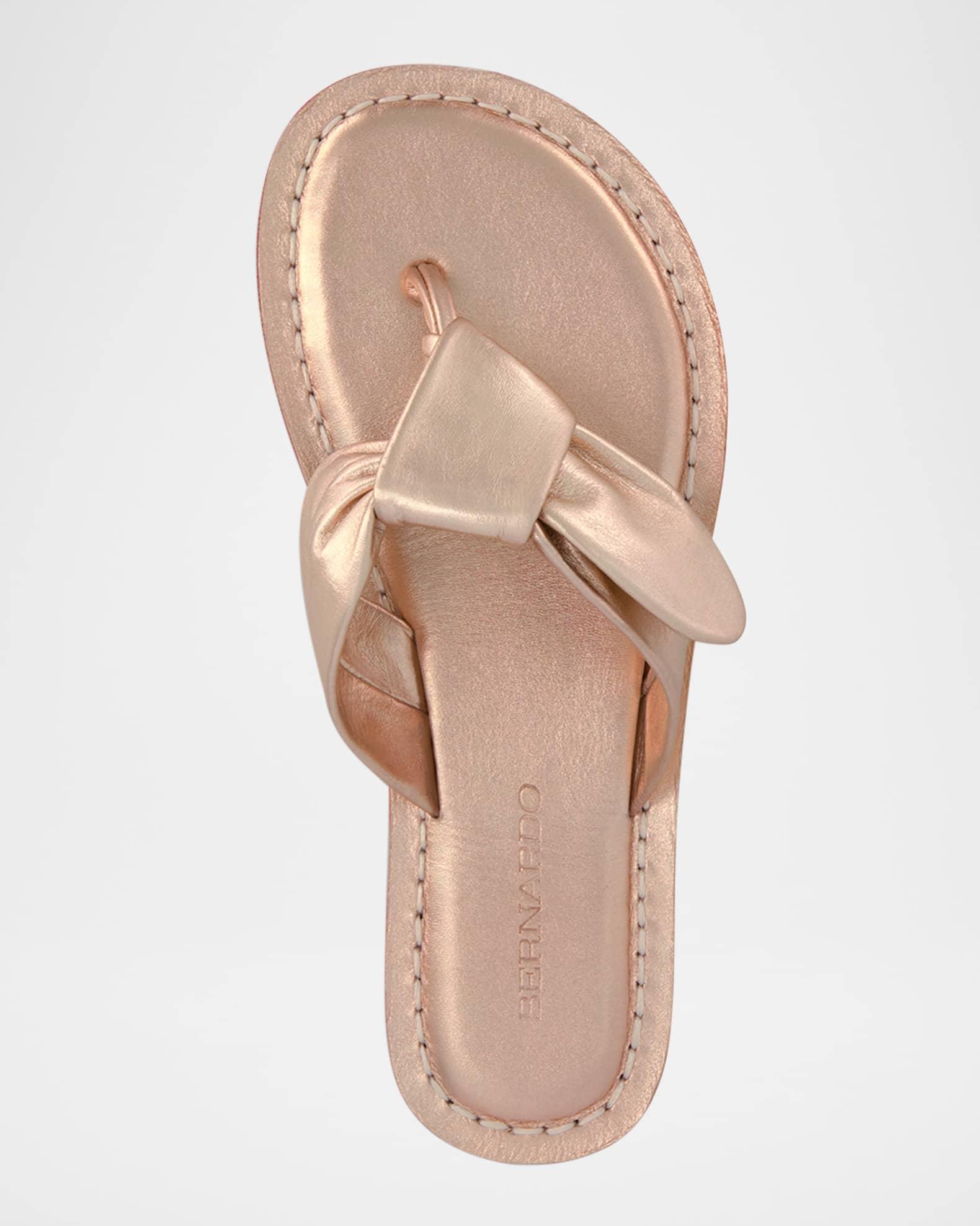 Laia Metallic Knotted Bow Thong Sandals Product Image