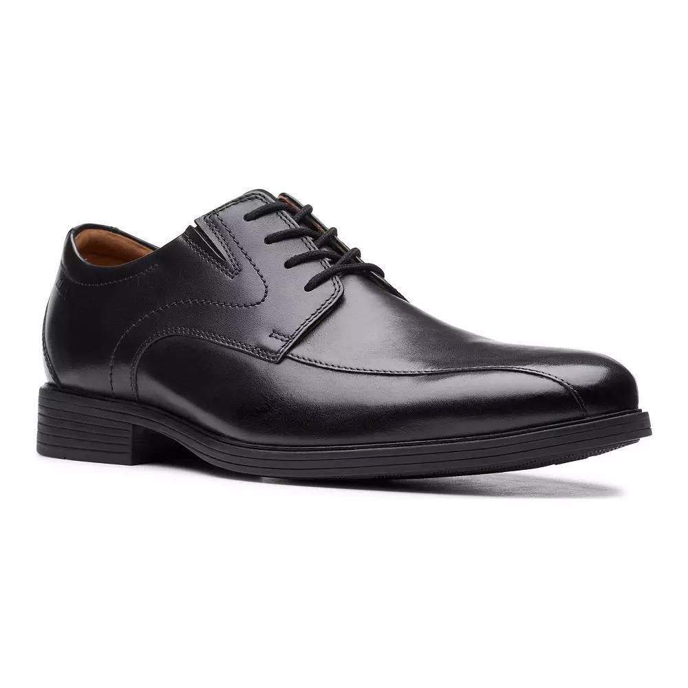 Clarks® Whiddon Pace Men's Leather Oxford Shoes, Size: 9.5, Black Product Image