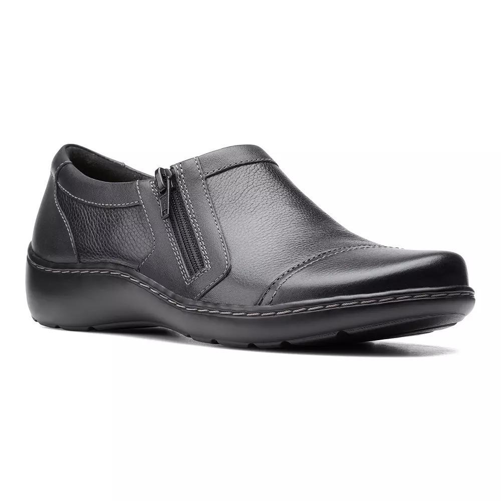 Clarks® Cora Giny Women's Loafers, Size: 6 Wide, Black Product Image