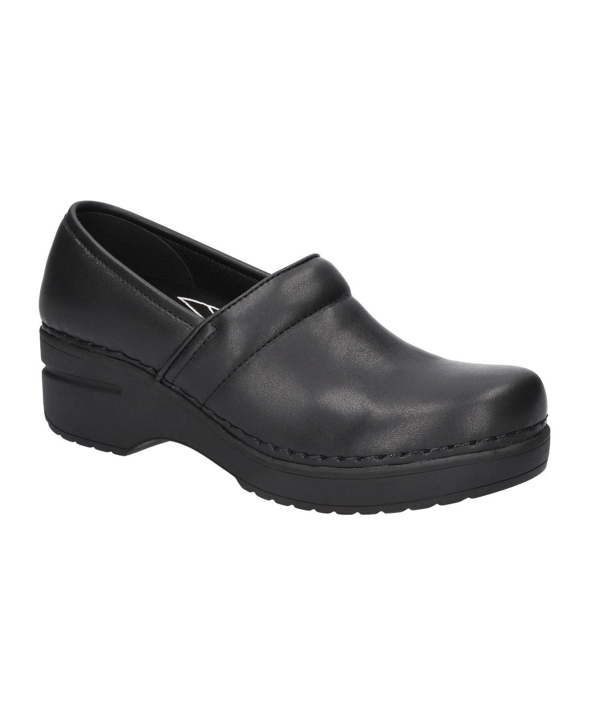 Easy Works by Easy Street Lead Women's Slip-Resistant Work Clogs, Size: 9.5 Wide, Black Tooled Product Image