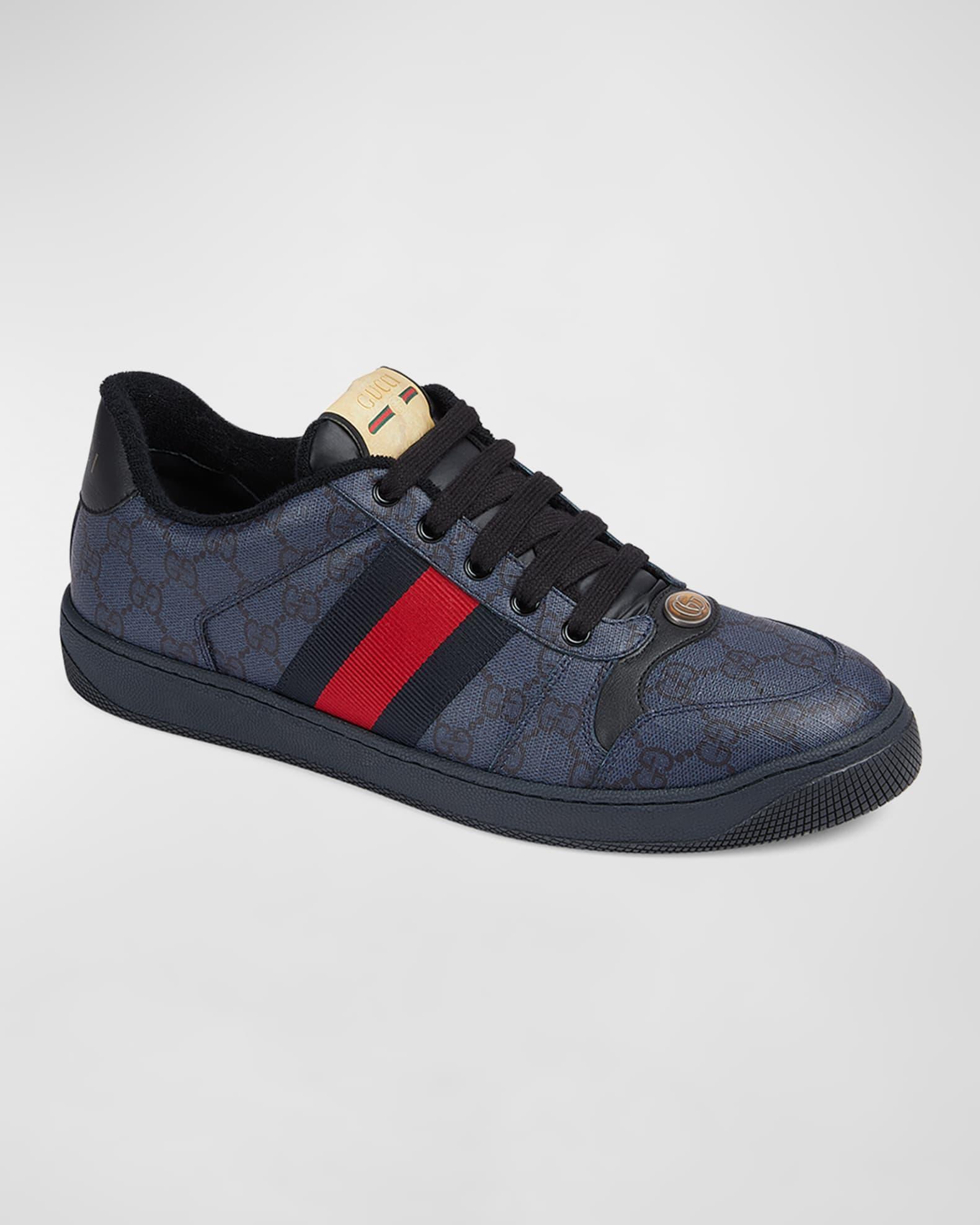 Men's Screener GG Canvas Low-Top Sneakers with Web Product Image