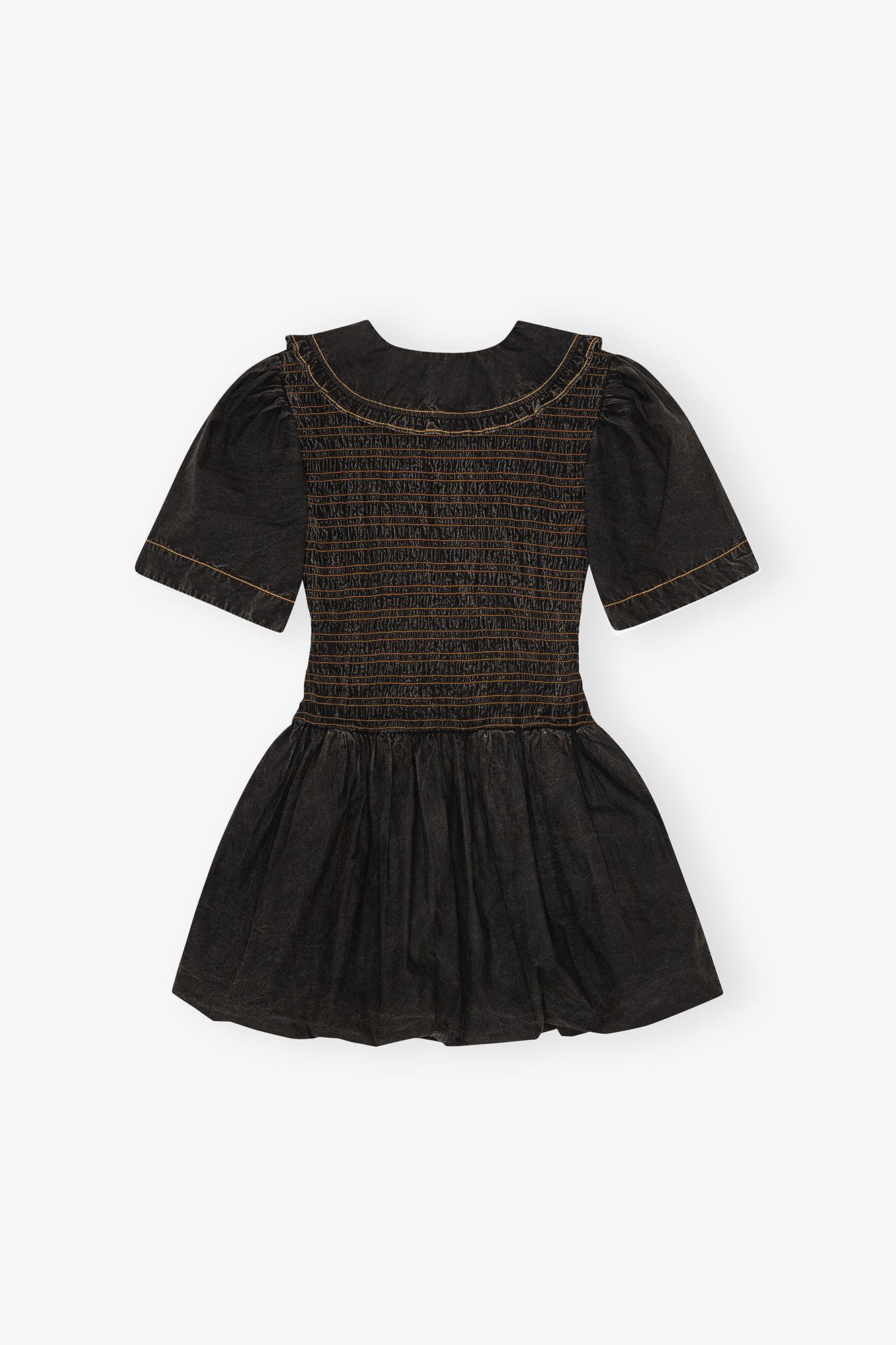 Black Washed Smock Dress Product Image
