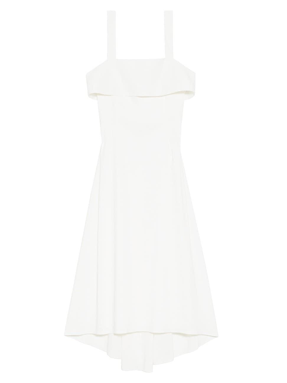 Flap Square-Neck Midi Dress Product Image