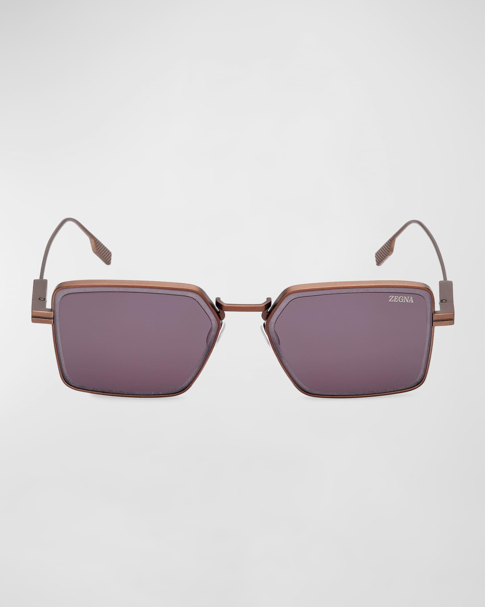 Men's EZ0243M Metal Rectangle Sunglasses Product Image