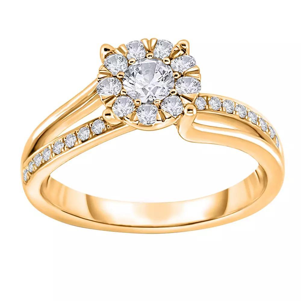 3/8 Carat T.W. Diamond 14k Gold Engagement Ring, Women's, Size: 7 Product Image