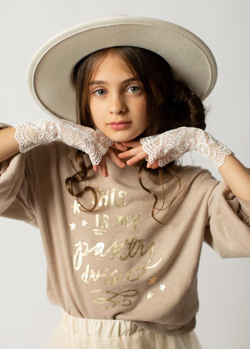 Zenni Skirt in Cream Girls Product Image