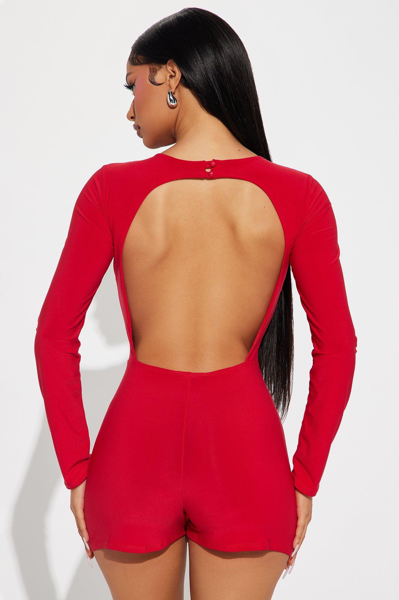 Less Than Zero Romper - Red Product Image