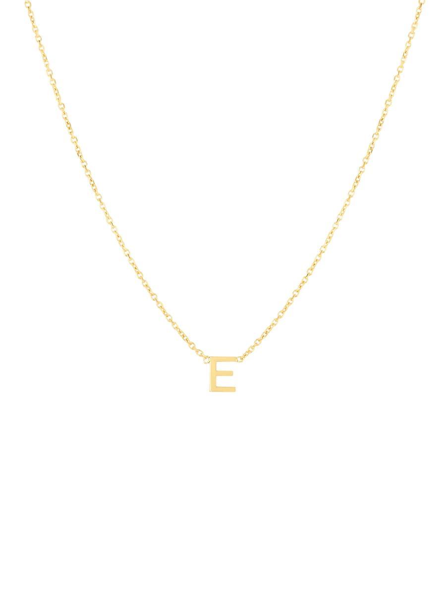 Womens 14K Yellow Gold Initial Pendant Necklace Product Image