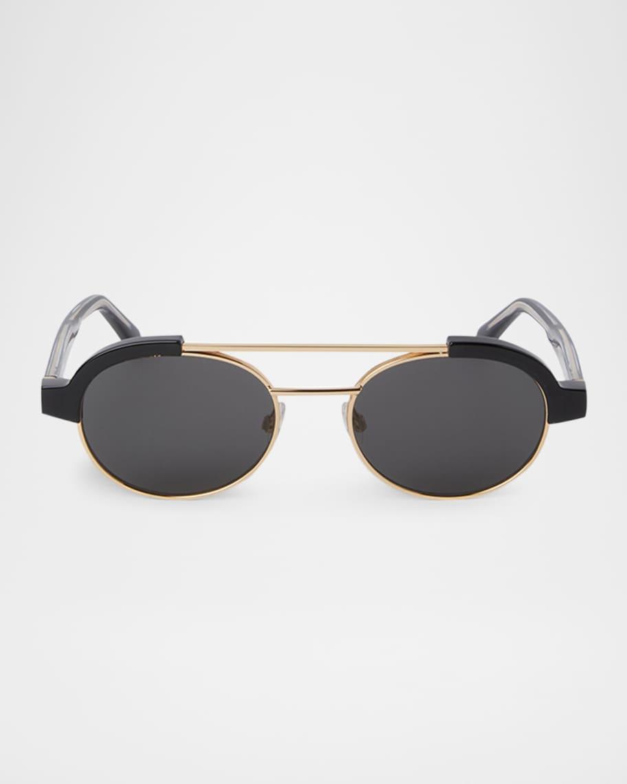 Mens Artesia Acetate and Metal Oval Sunglasses Product Image