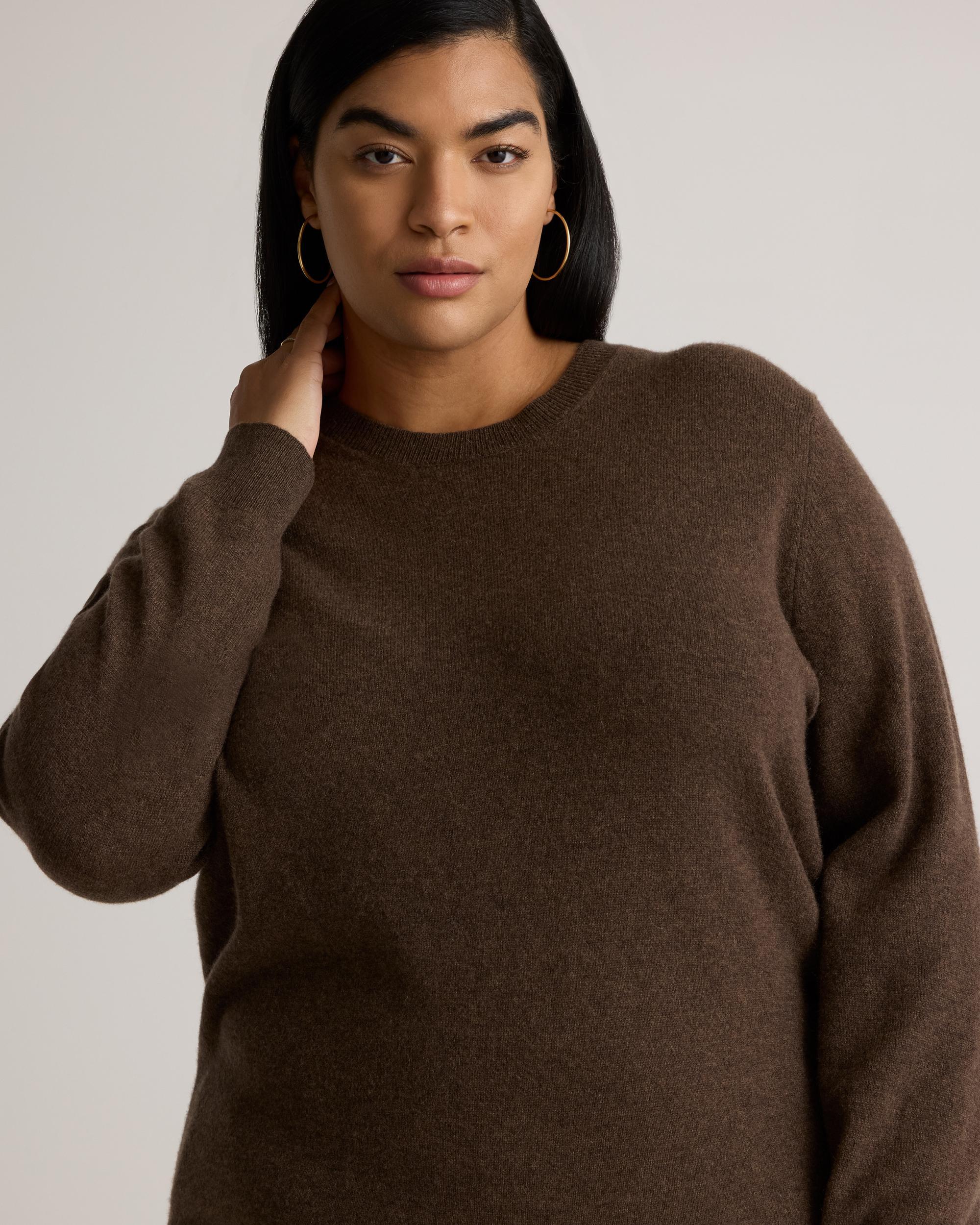 Mongolian Cashmere Crewneck Sweater - Plus Size Product Image