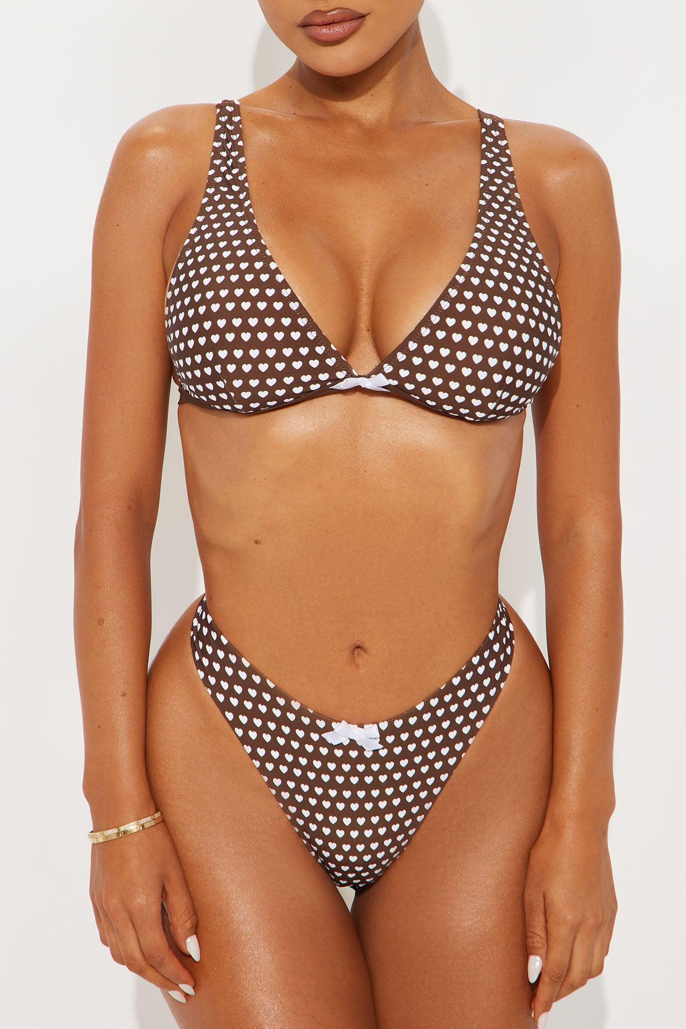 Spring Bloom Bow 2 Piece Bikini - Brown Product Image