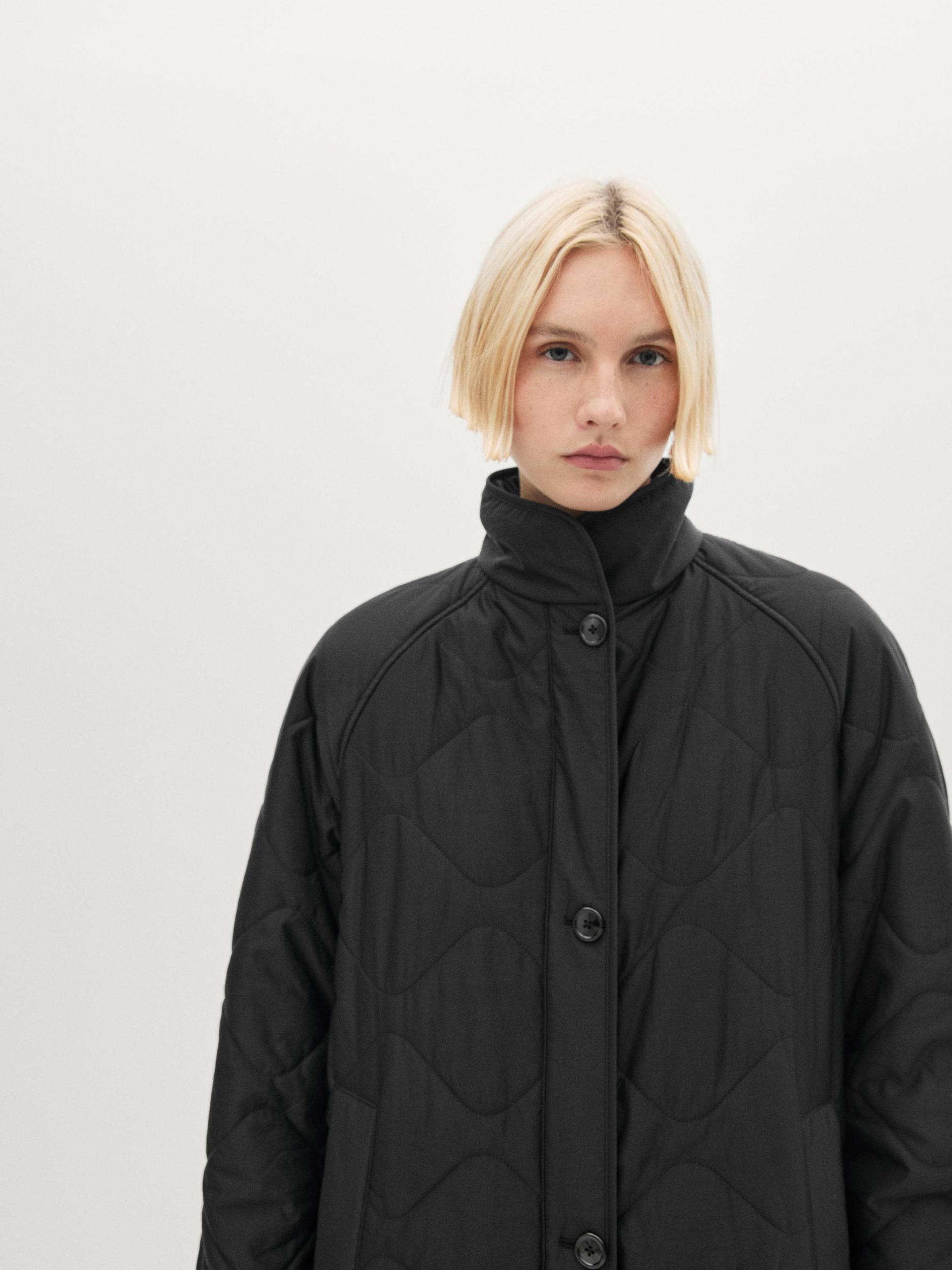 Diamond quilted coat Product Image