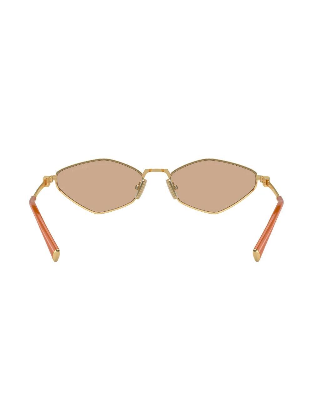 logo-lettering geometric-frame sunglasses Product Image