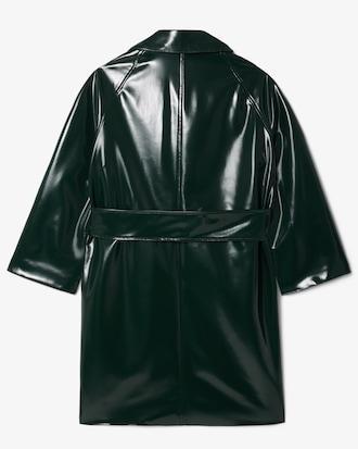Women's Tailored Collar Vinyl Trench Coat Product Image