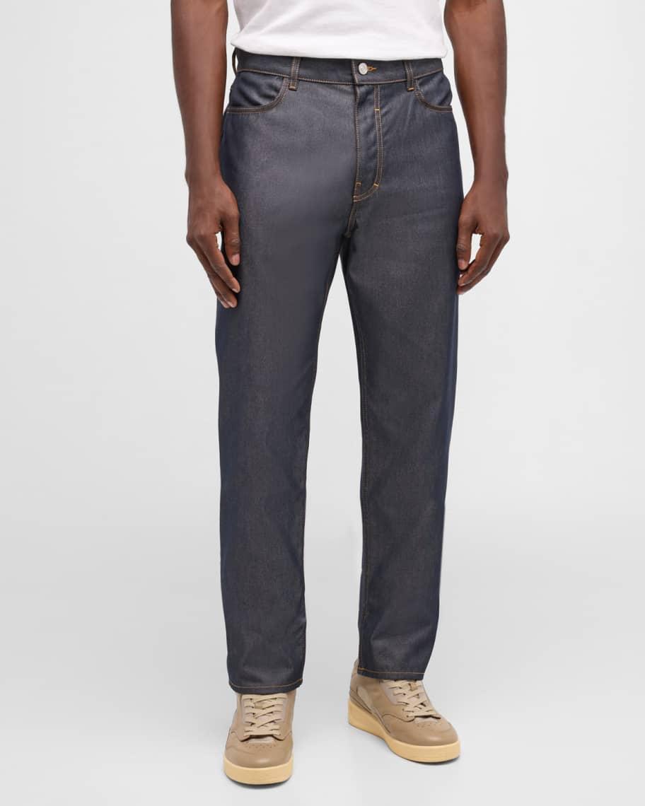 Mens Slim-Straight Luxe Denim Pants Product Image