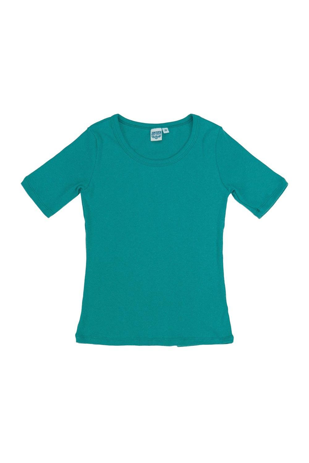  Petite Indigo Denim Button Up Short Sleeve Shirt Product Image