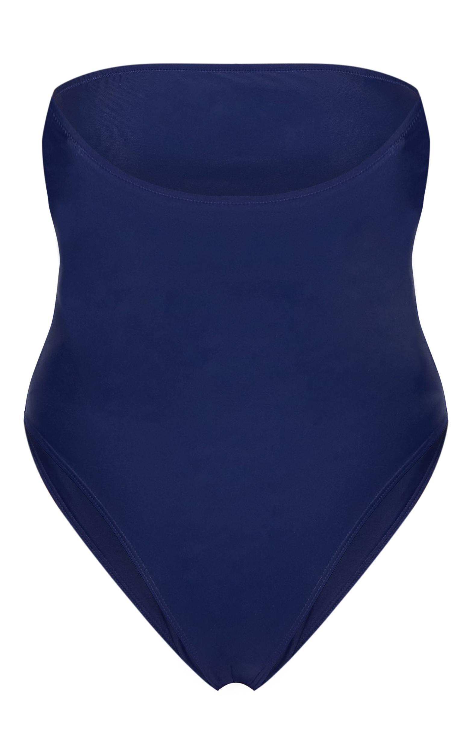 Plus Navy Strapless Swimsuit Product Image