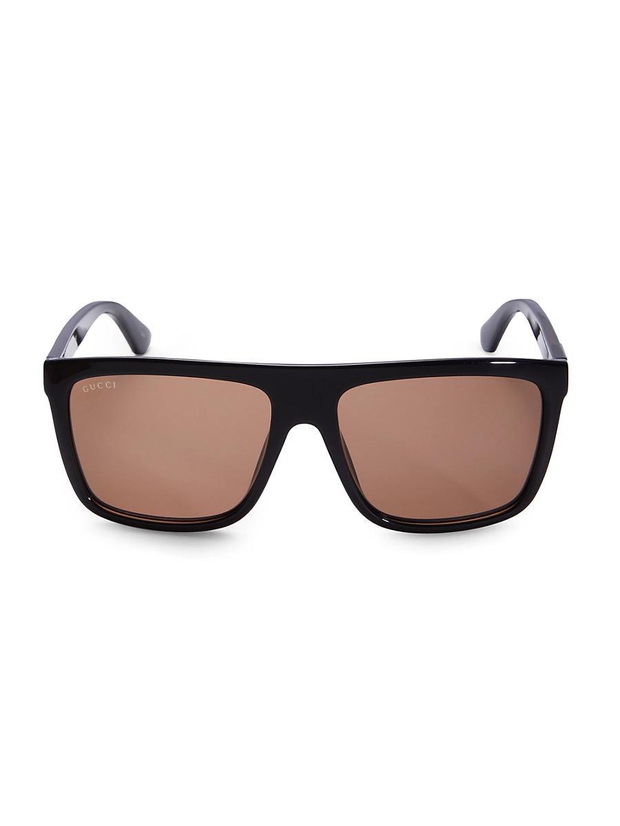 Mens 59MM Rectangular Injection Sunglasses Product Image