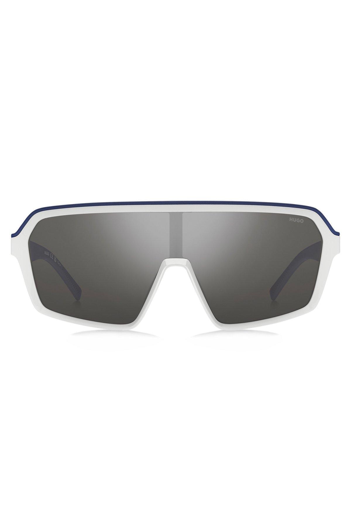 HUGO - Mask-style sunglasses with gray shaded lenses Product Image