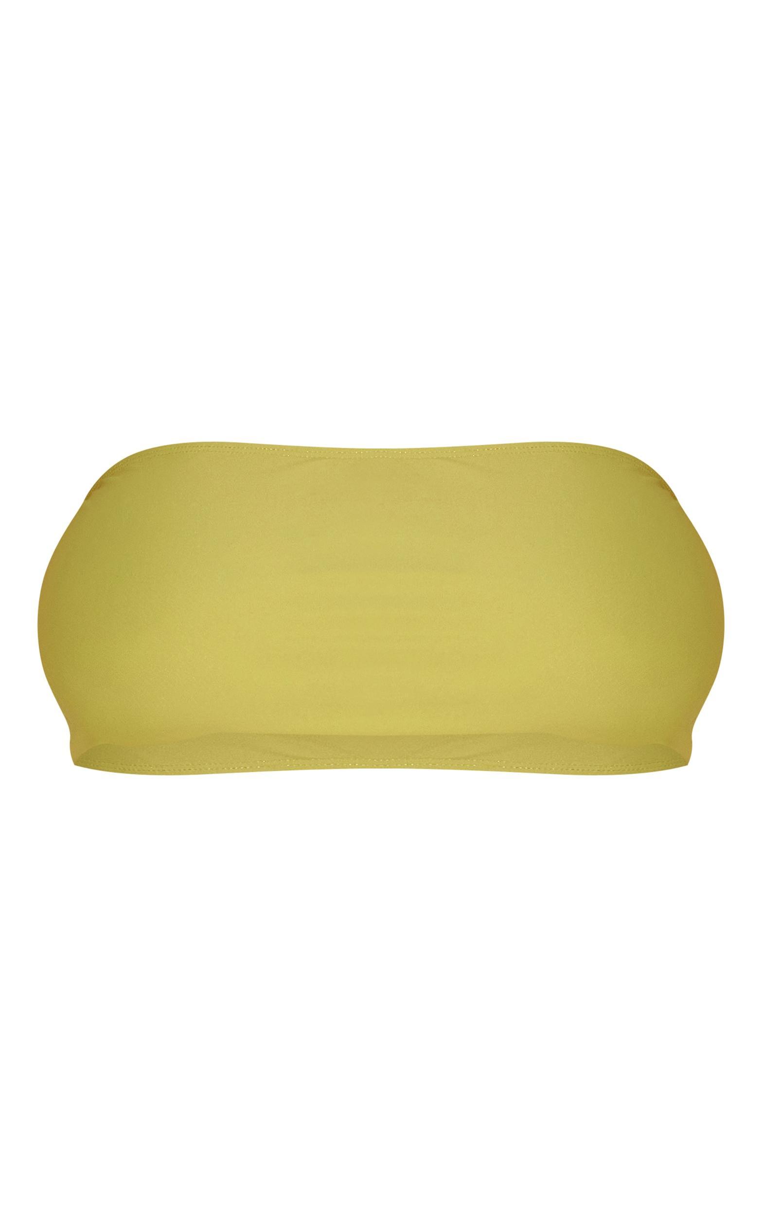 Plus Olive Basic Bandeau Bikini Top Product Image