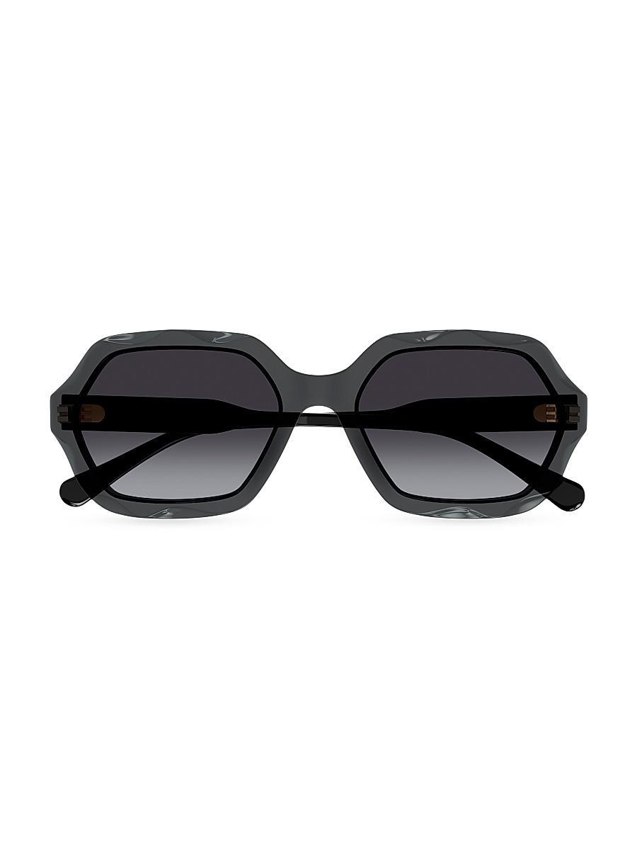 Womens Olivia 56MM Acetate Rectangular Sunglasses Product Image