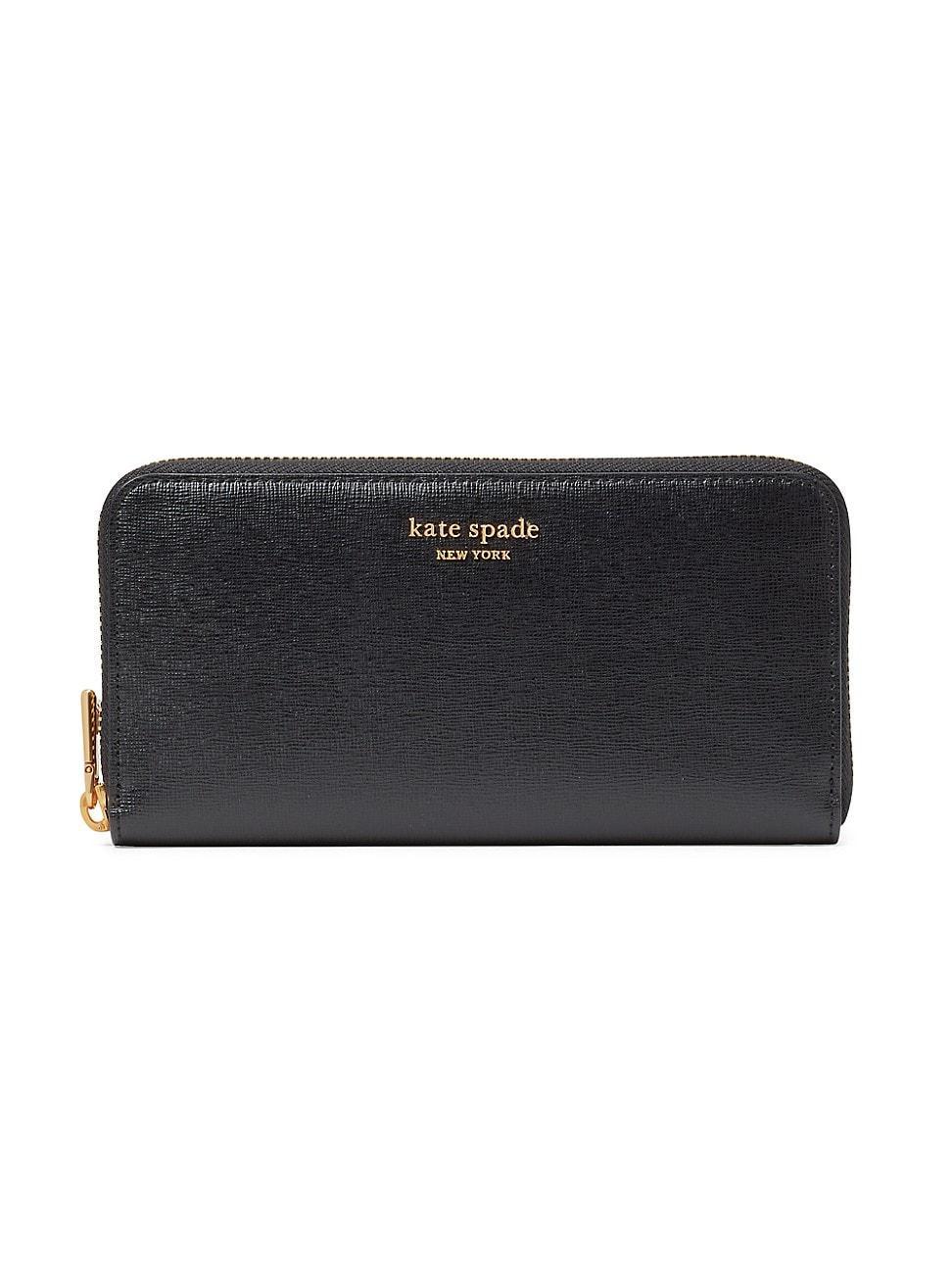 Womens Morgan Saffiano Leather Zip-Around Continental Wallet Product Image
