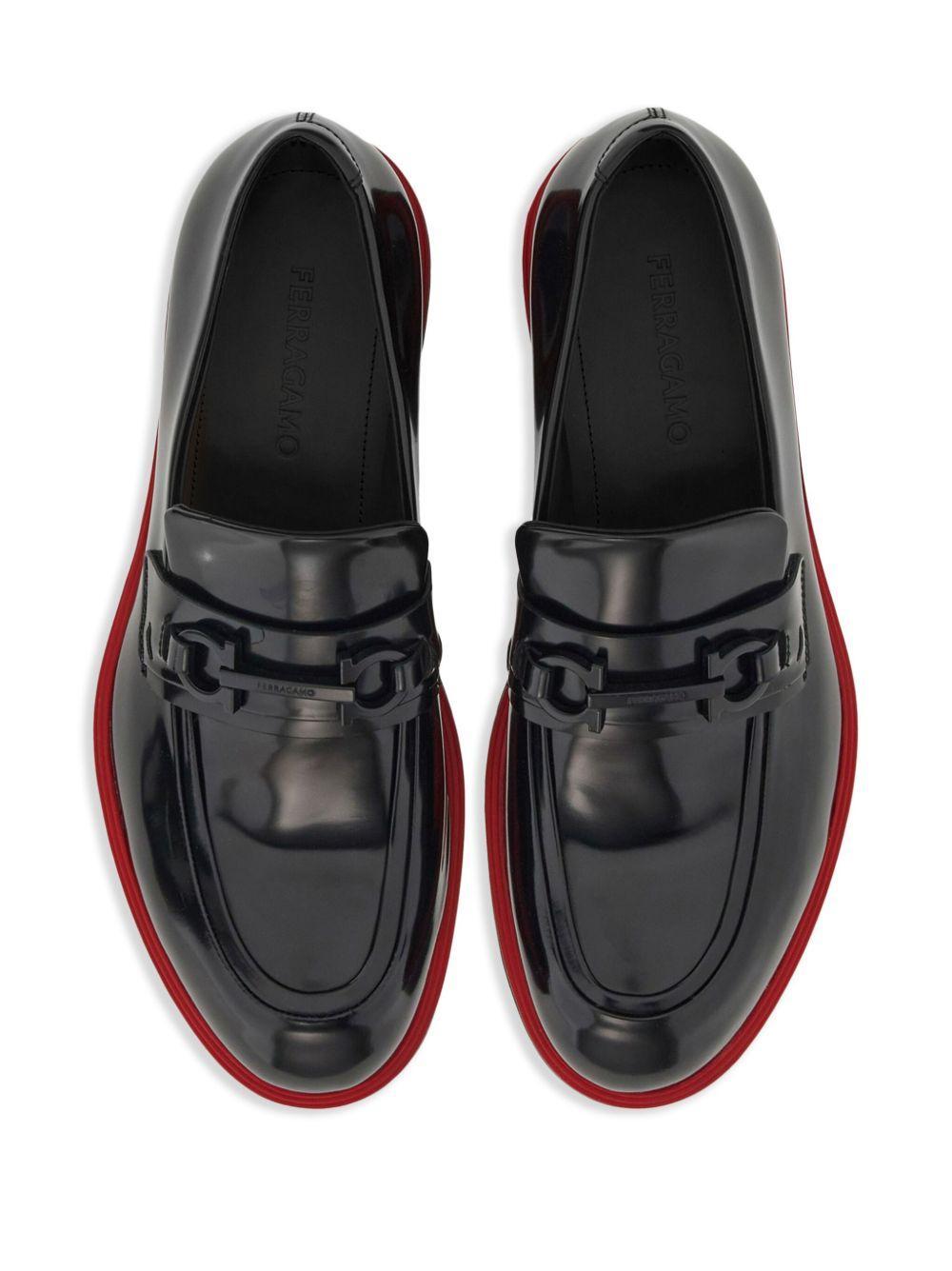 Gancini-ornament leather mocassins  Product Image