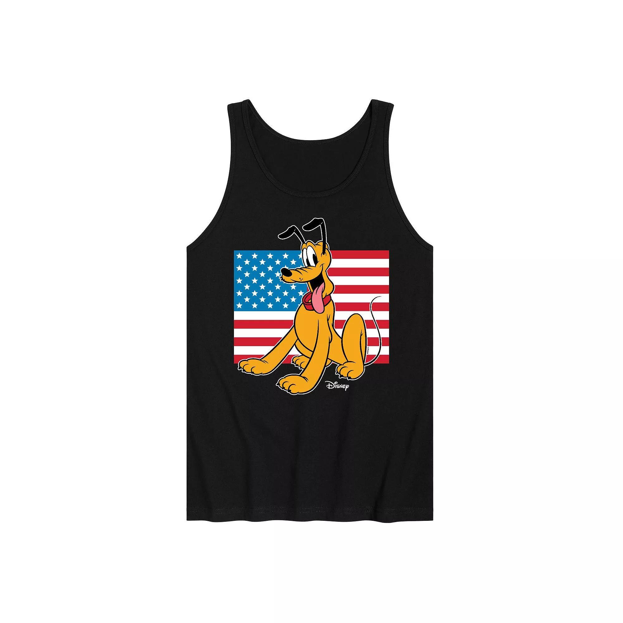 Disneys Pluto Mens USA Flag Tank Top Product Image