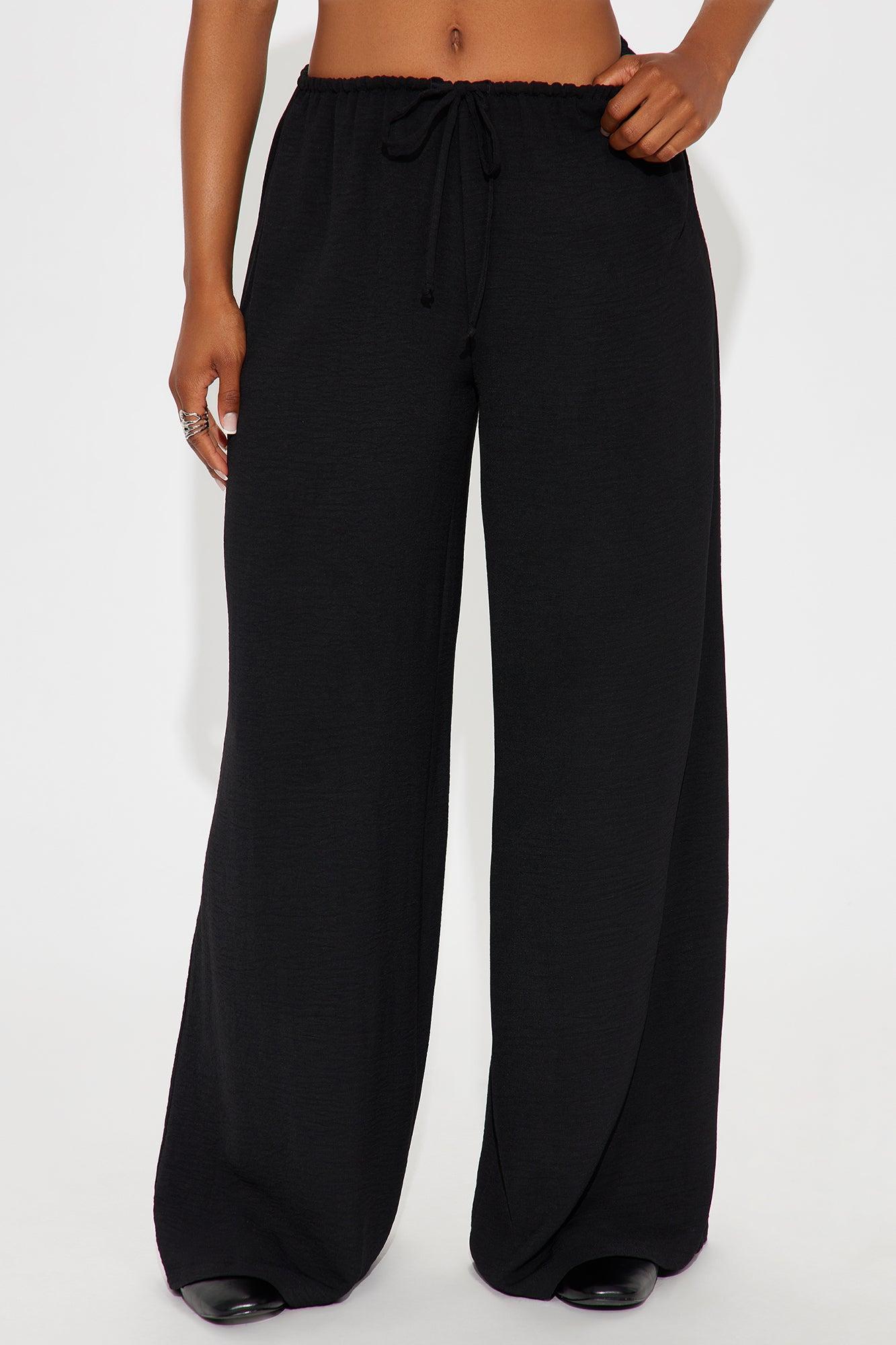 Running Errands Wide Leg Pant 32″ - Black Product Image