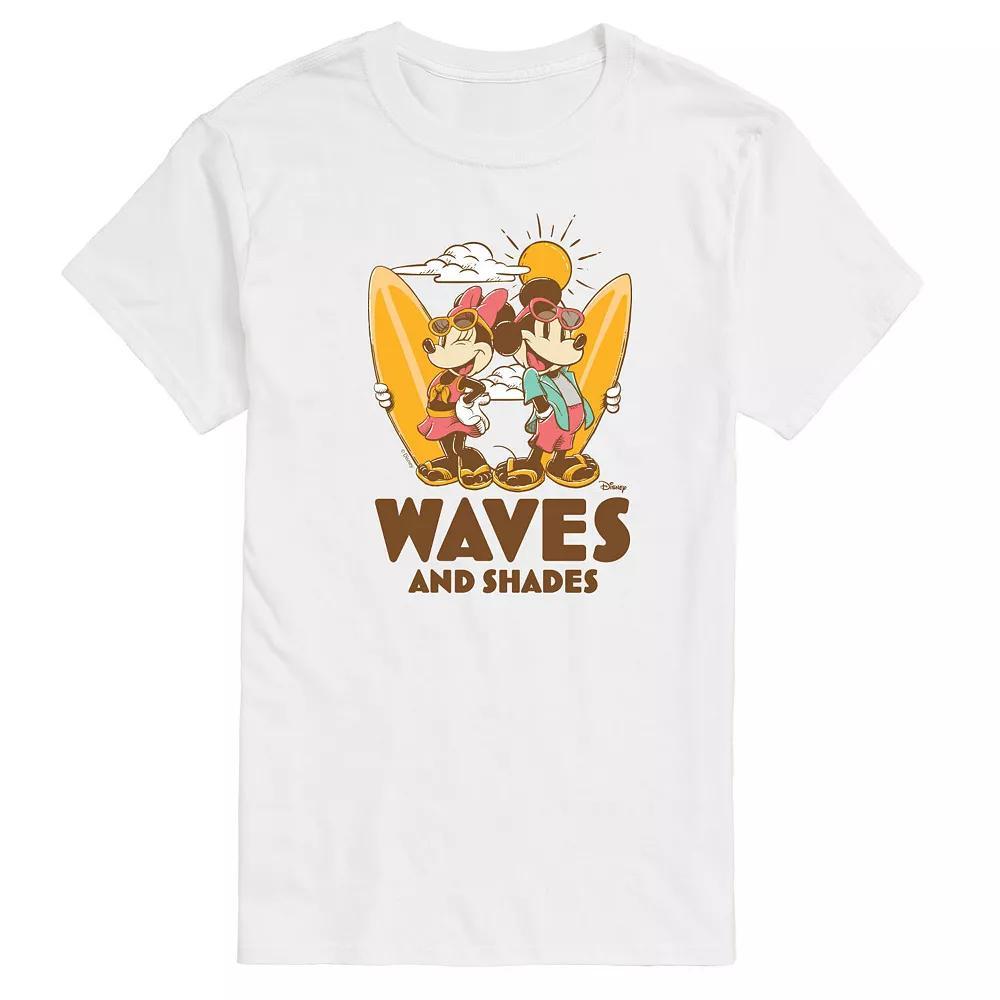 Disneys Mickey & Minnie Mouse Mens Waves And Shades Graphic Tee Product Image