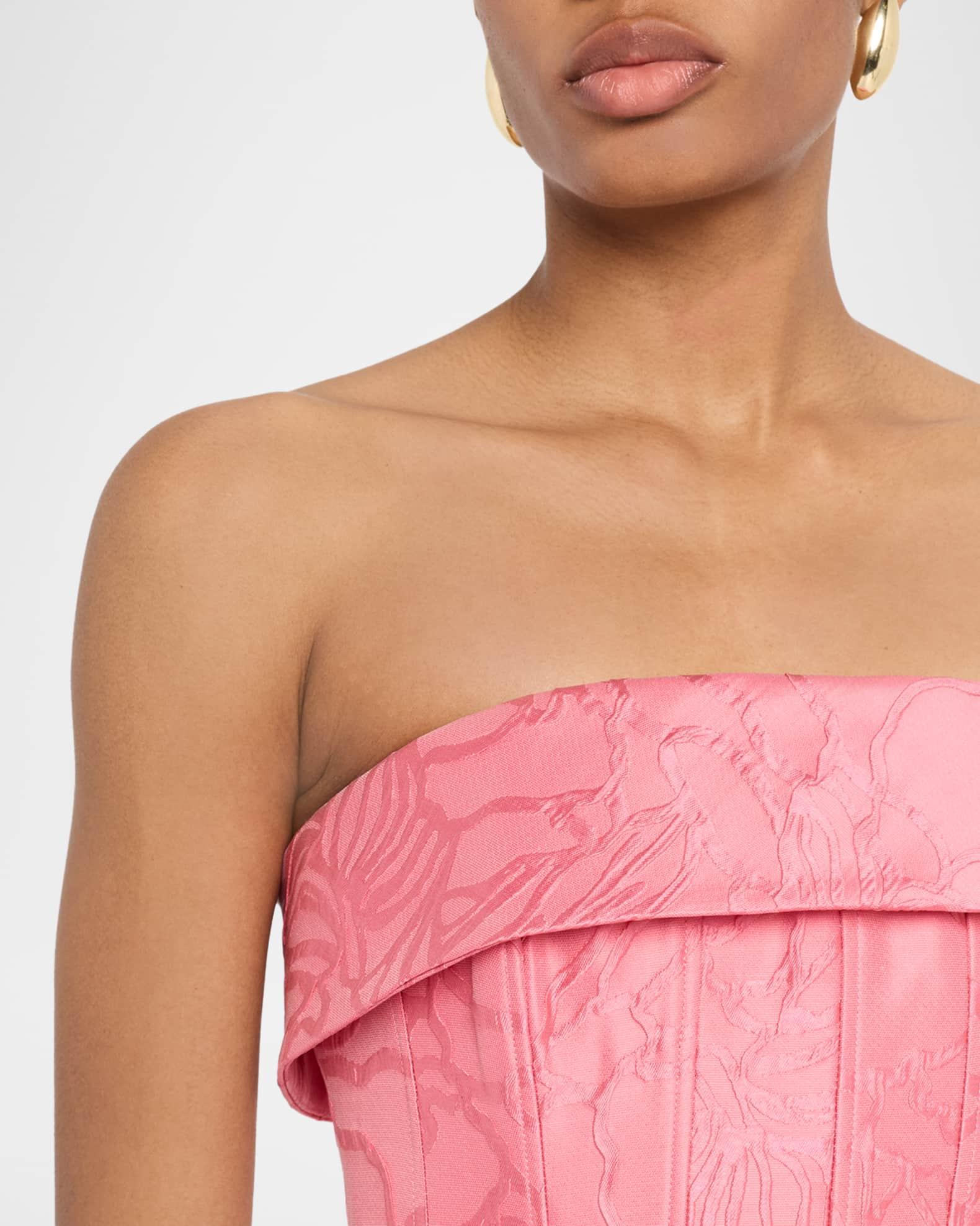Petra Strapless Jacquard Corset Mini Dress Product Image