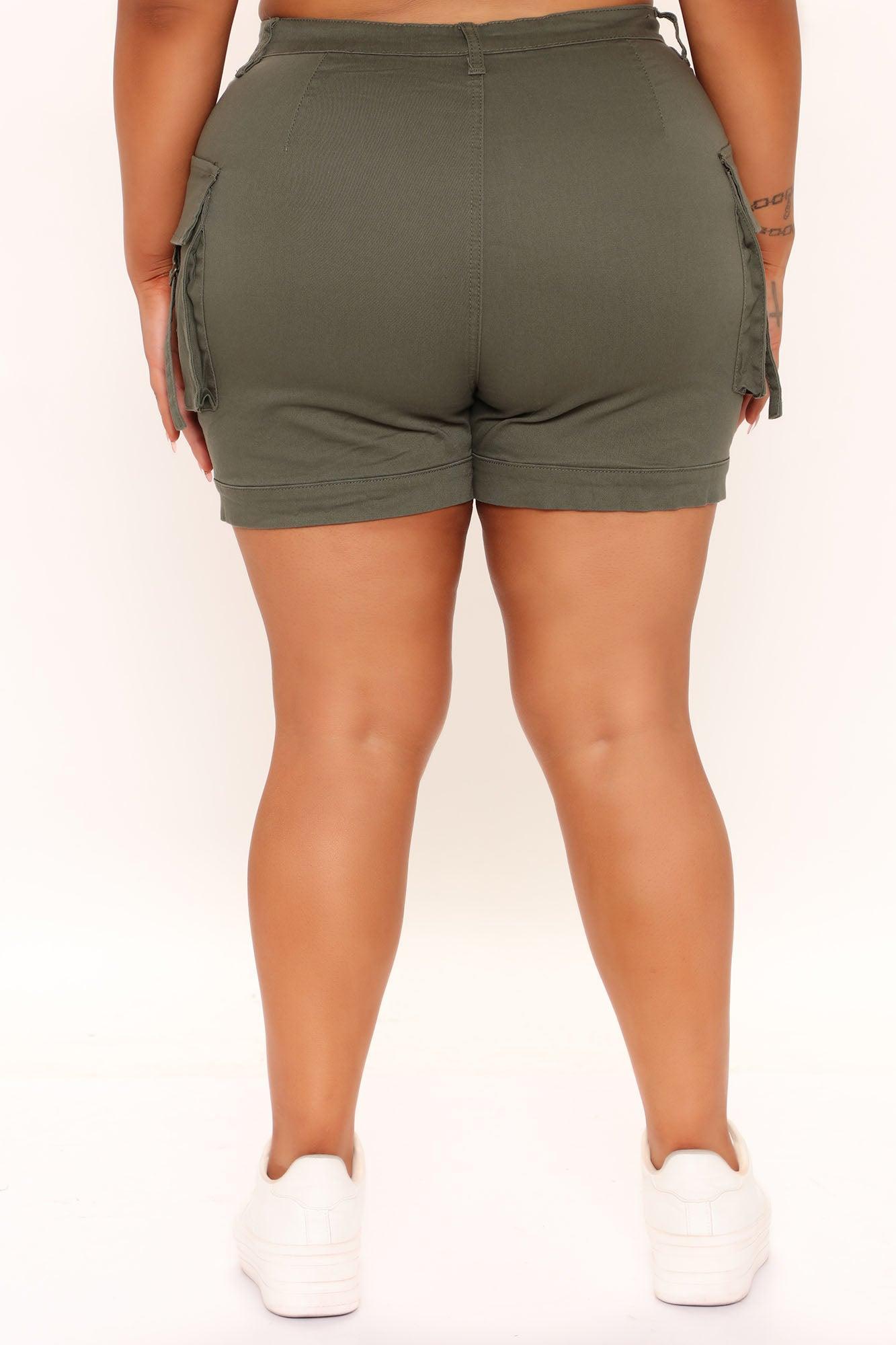 On A Mission Cargo Shorts - Olive Product Image