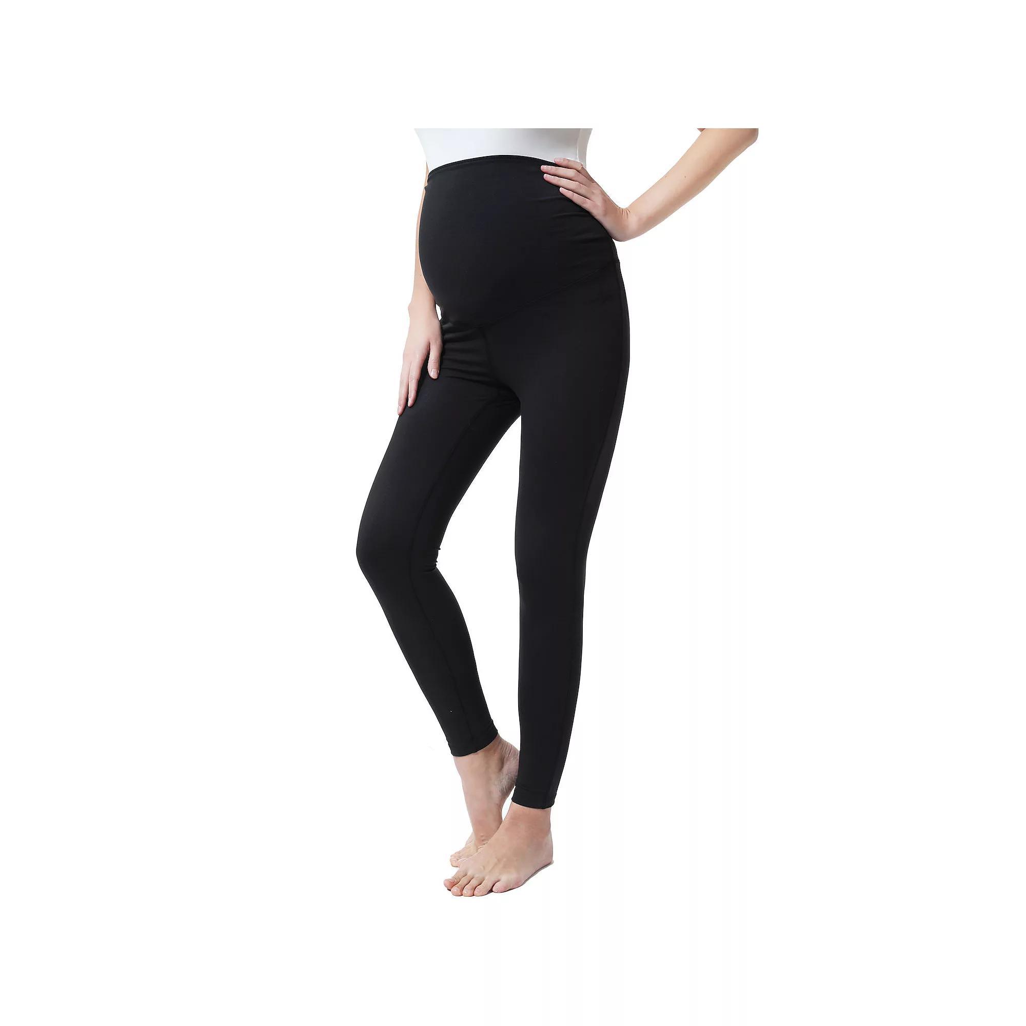Maternity Pokkori Daily Essential Over-the-Belly Ankle Leggings, Women's, Size: Small-Mat, Black Product Image