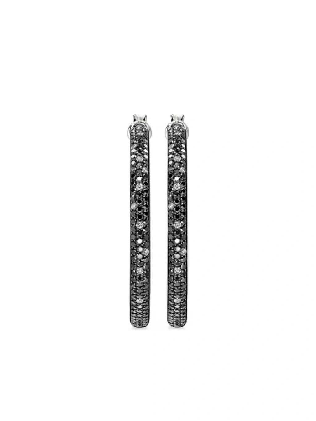 JOHN HARDY Essentials Diamond Hoop Earrings In Sterling Silver Product Image