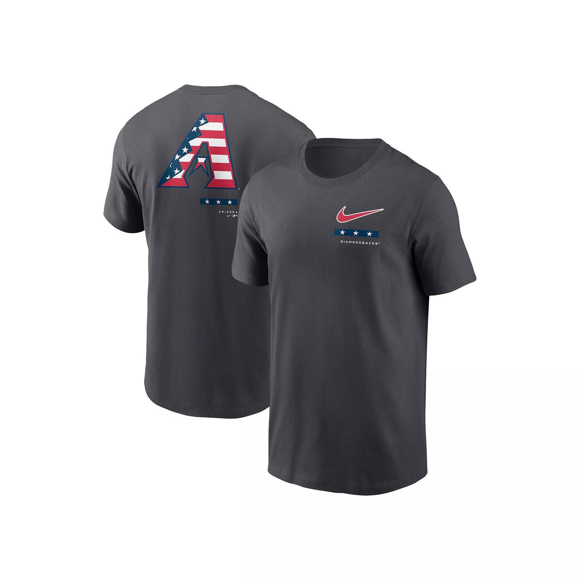 Men's Nike Anthracite Arizona Diamondbacks Americana T-Shirt, Size: Small, Grey Product Image