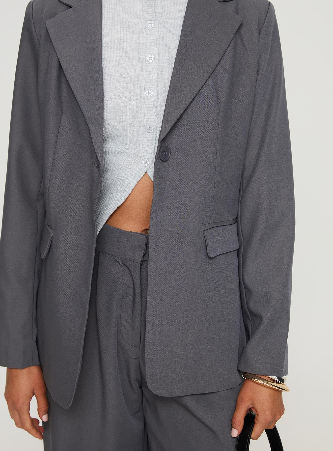 Relaxed Blazer Charcoal Product Image