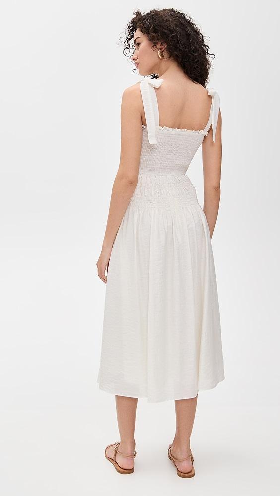 Moon River Adjustable Strap Shirred Midi Dress | Shopbop Product Image