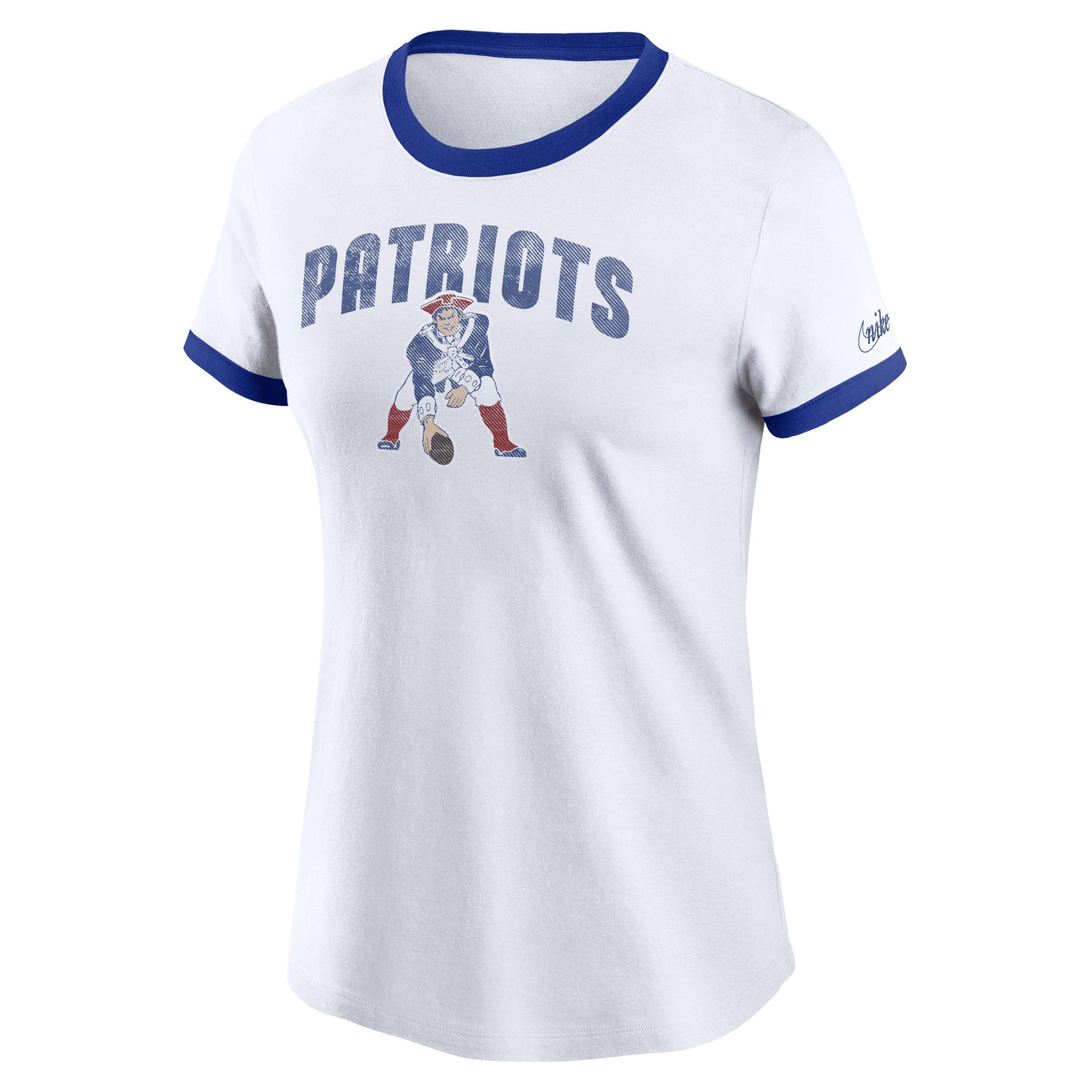 Women's Nike White Los Angeles Rams Rewind Ringer T-Shirt, Size: 2XL Product Image