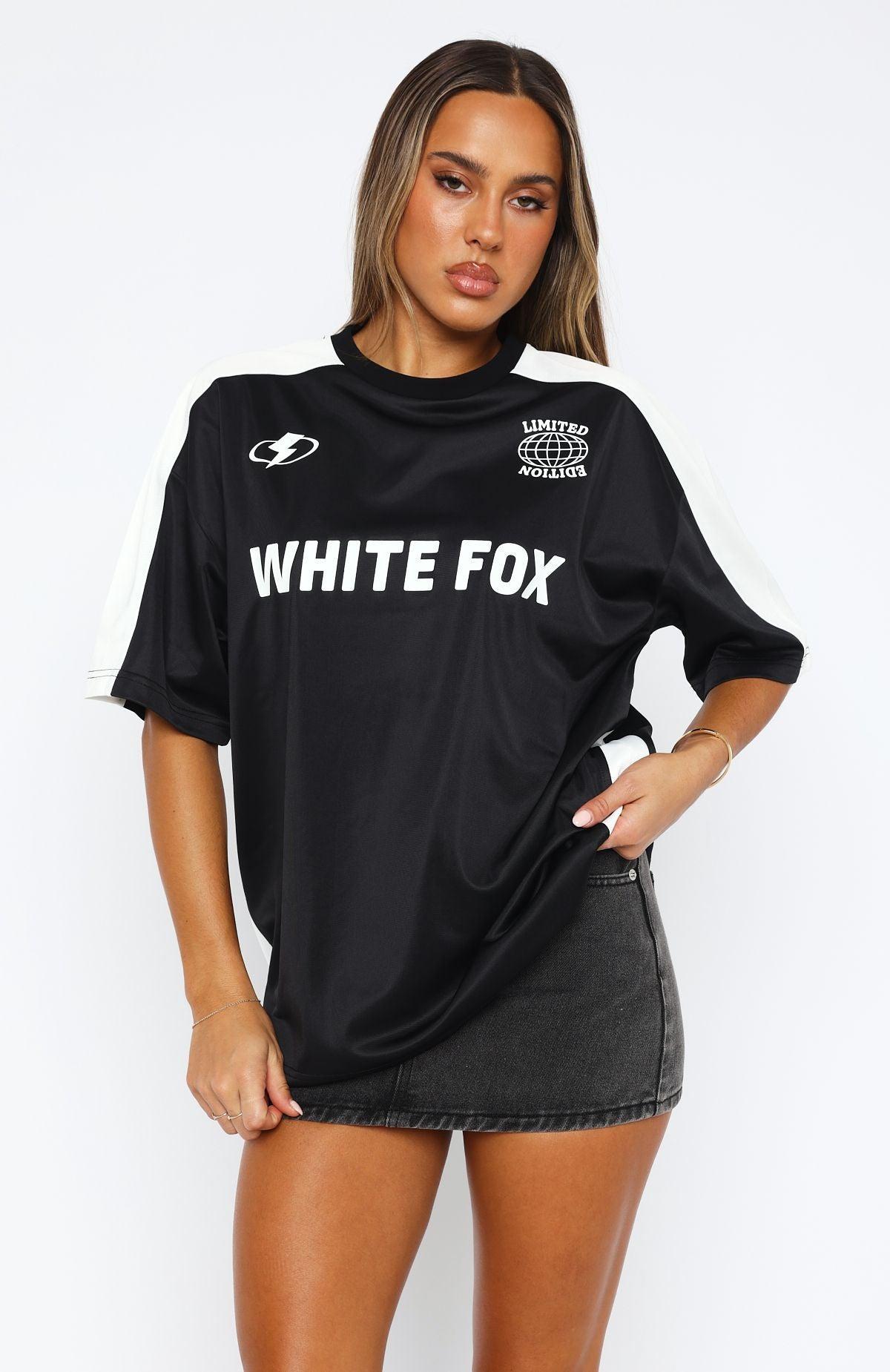 Checking Up On You Oversized Jersey Black Product Image