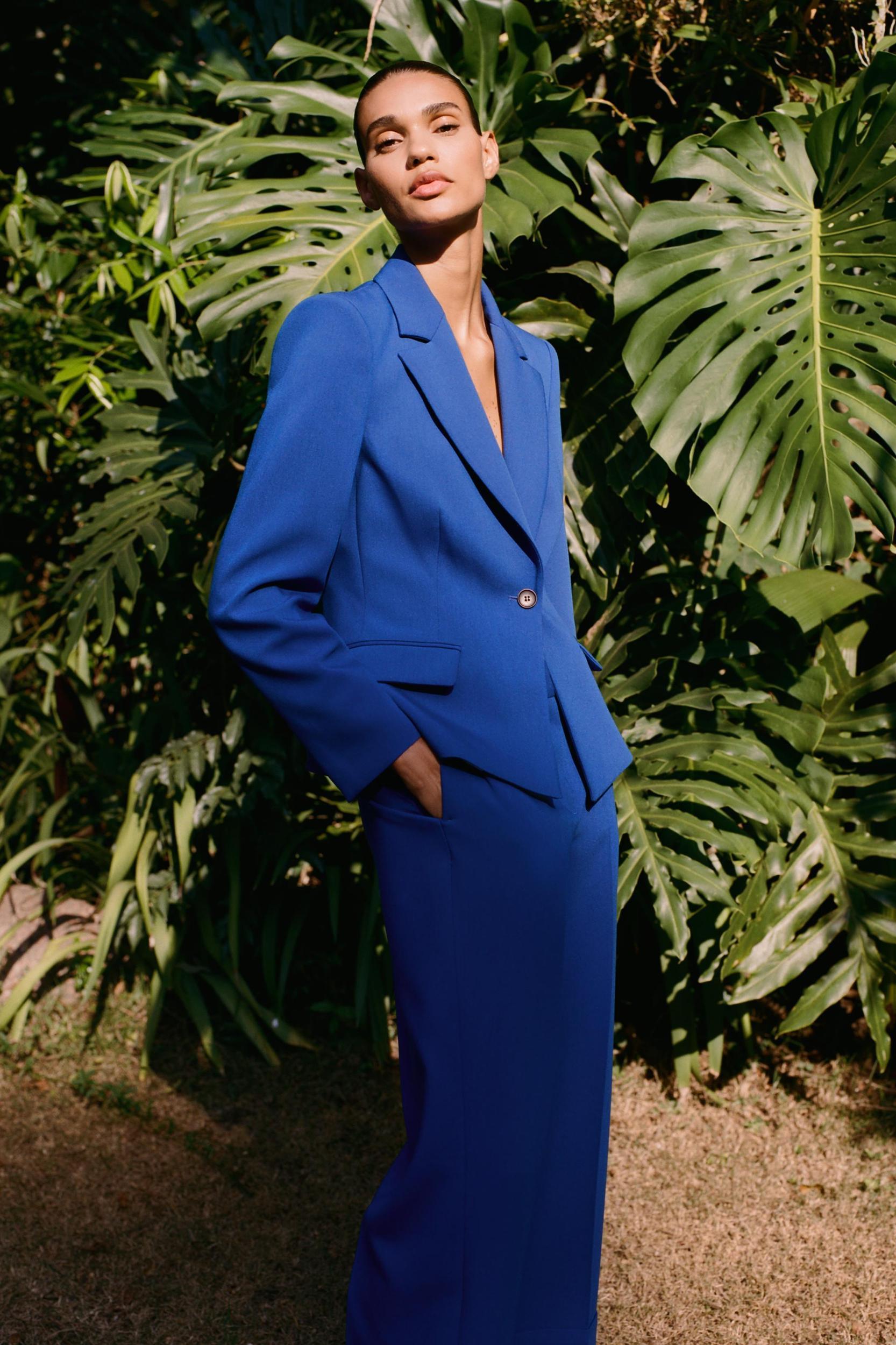 TURNED UP CUFF STRAIGHT LEG PANTS Product Image