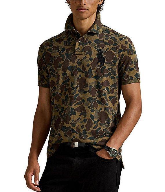 Polo Ralph Lauren Big Pony Camo-Print Mesh Short Sleeve Polo Shirt Product Image
