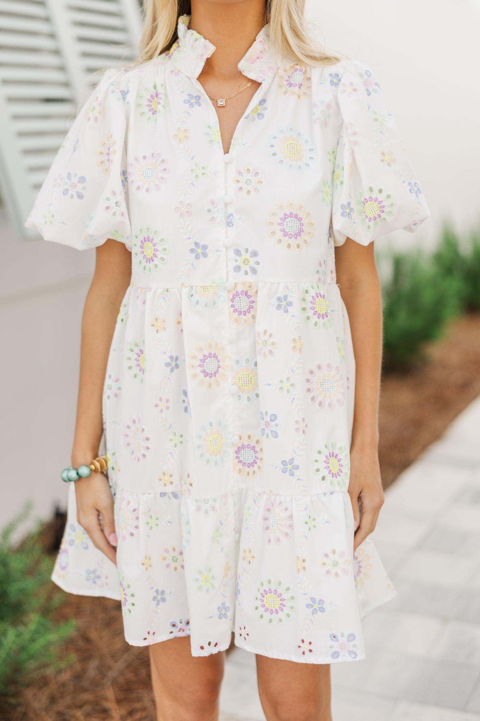It's Easy To See White Eyelet Dress Female Product Image