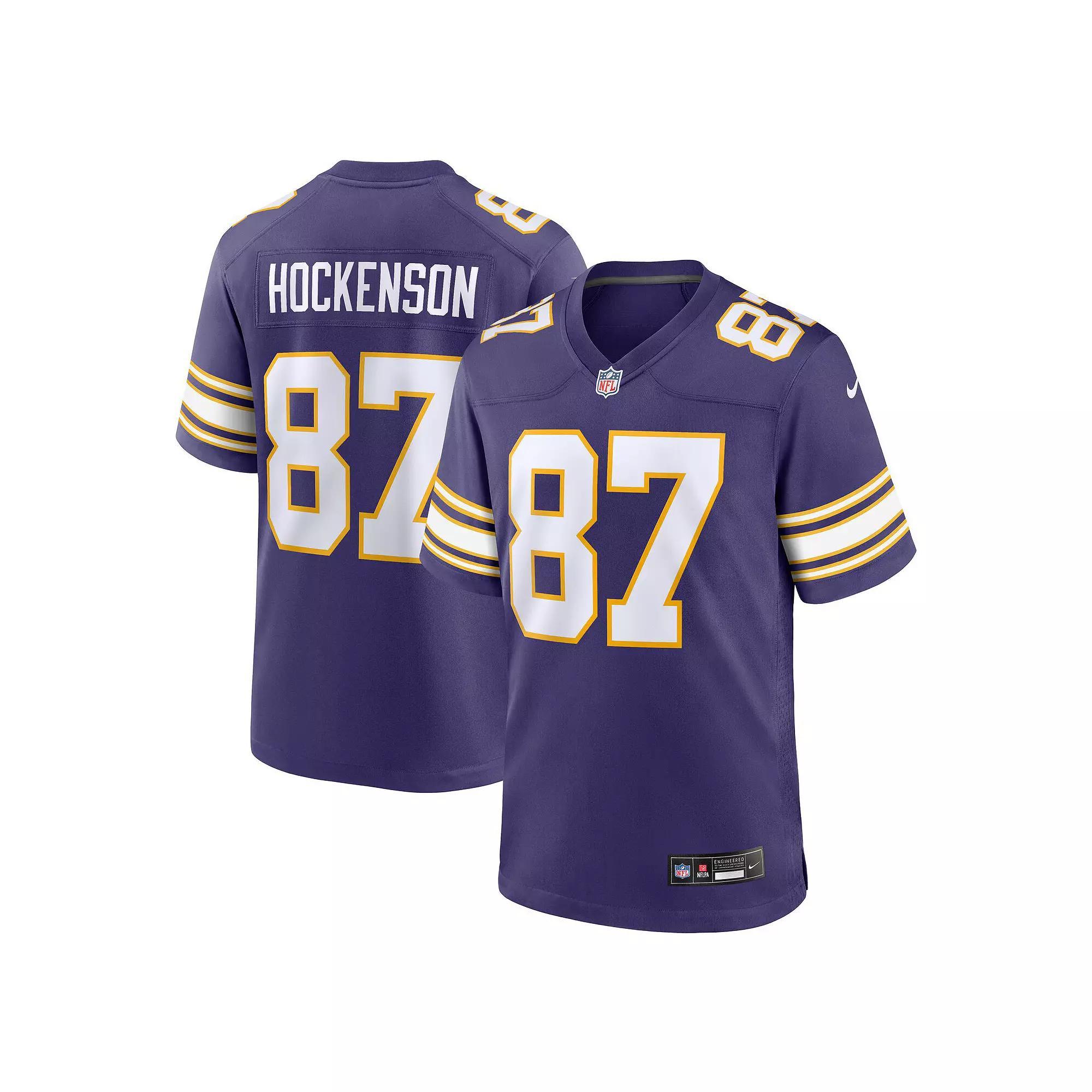Men's Nike T.J. Hockenson Purple Minnesota Vikings Classic Player Game Jersey, Size: 2XL Product Image