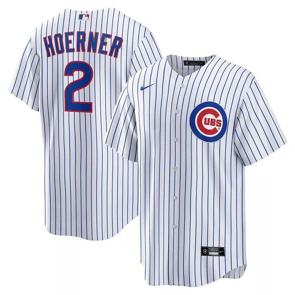 Men's Nike Nico Hoerner White Chicago Cubs Replica Player Jersey, Size: 2XL Product Image