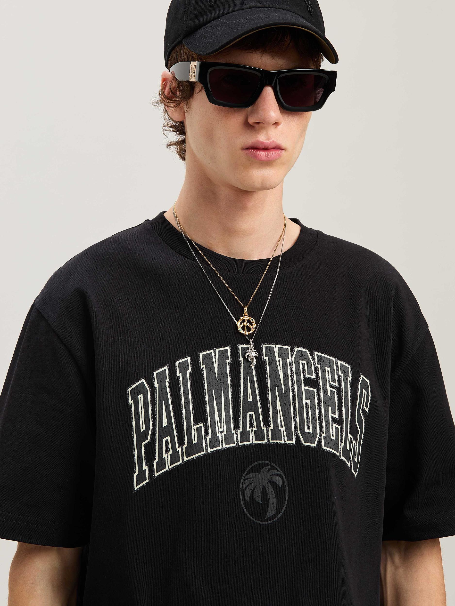 COLLEGE PALM SLIM TEE BLACK - VINTAGE BL Product Image