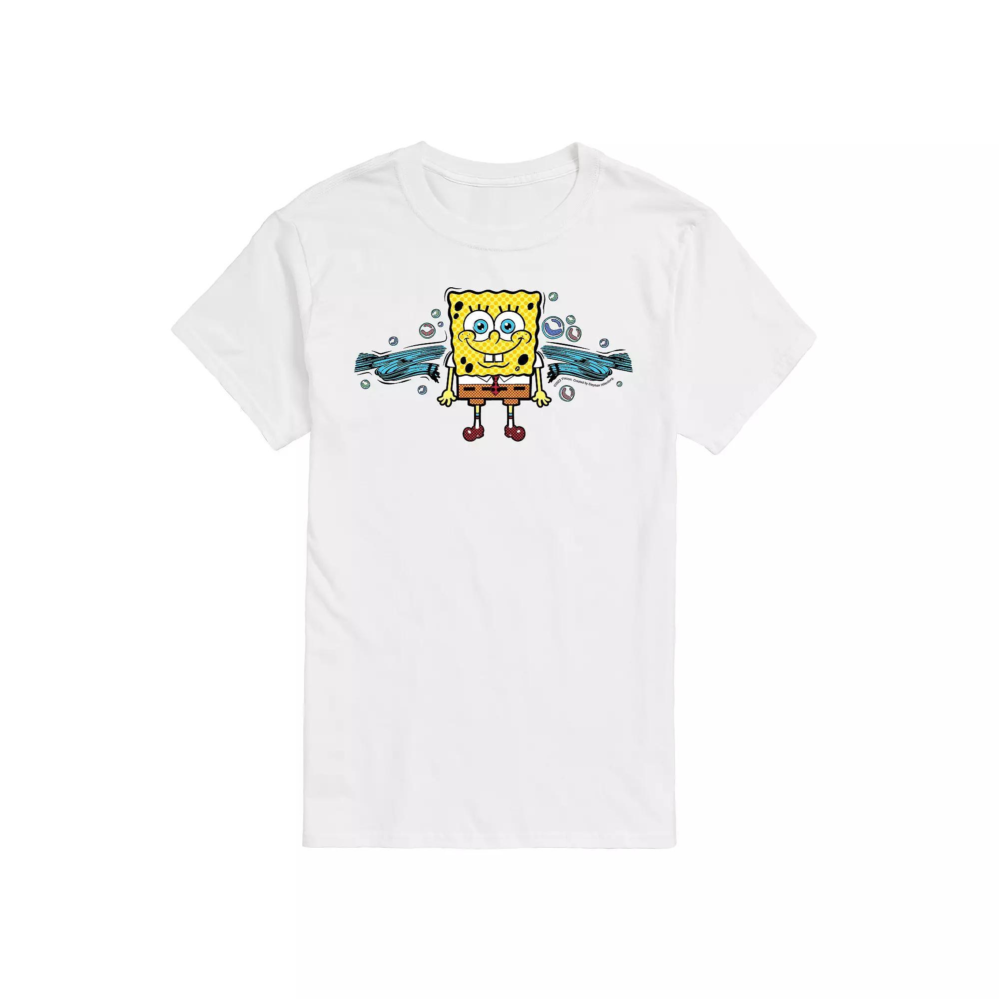 Big & Tall SpongeBob SquarePants Bubbly Short Sleeve Graphic Tee, Mens Product Image